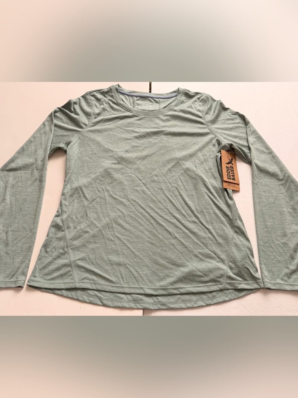 Eddie Bauer Women’s Large Green Long Sleeve Active Performance Shirt NWT